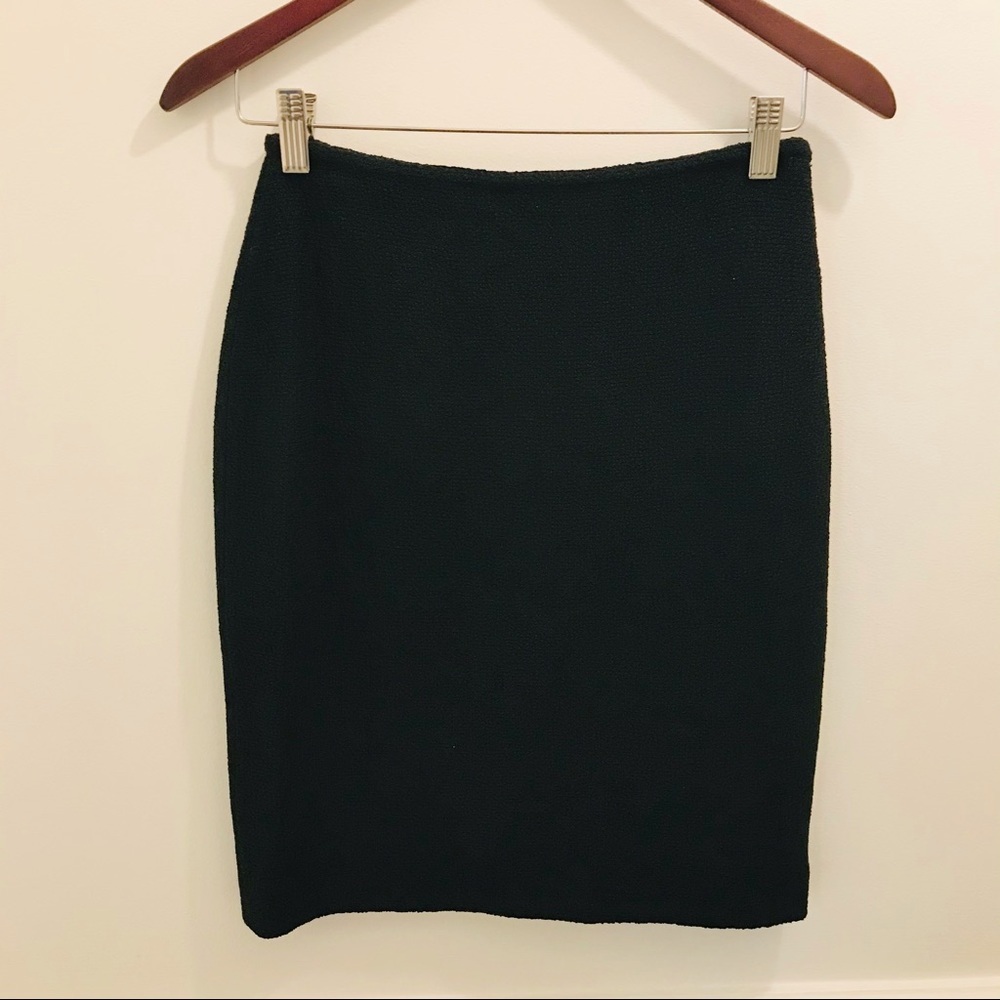 St. John Black Knit Pencil Skirt 2